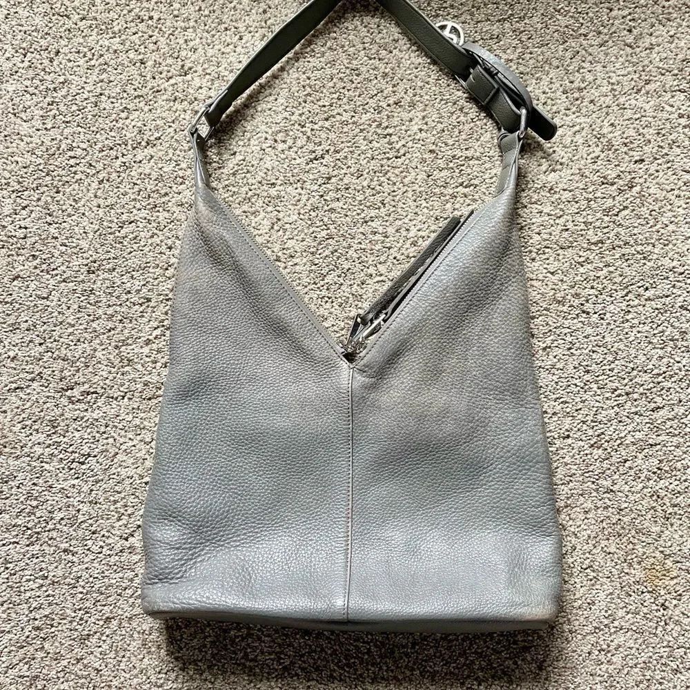 Linea Pelle Distressed Leather Asymmetrical Bag - Picture 8 of 8
